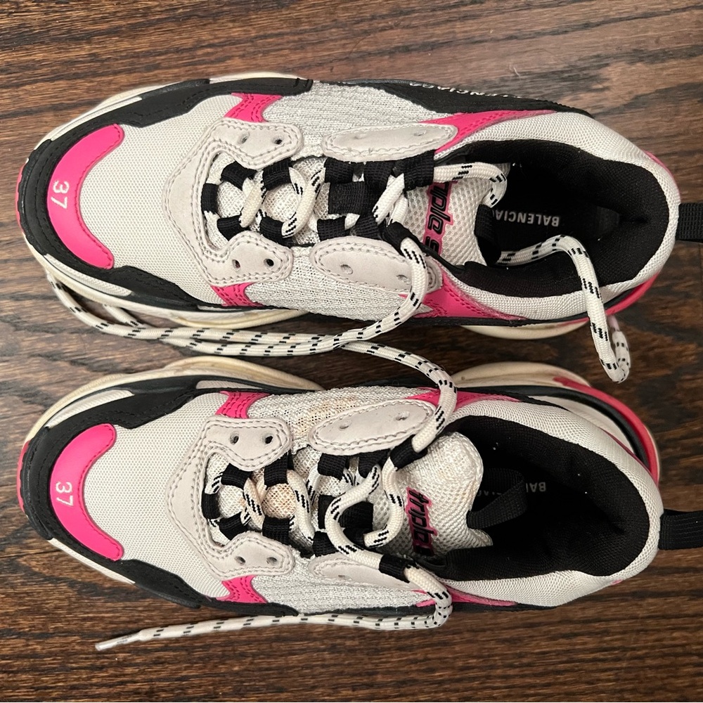 Balenciaga Triple S Sneakers - Black, Pink, Cream - Picture 16 of 16